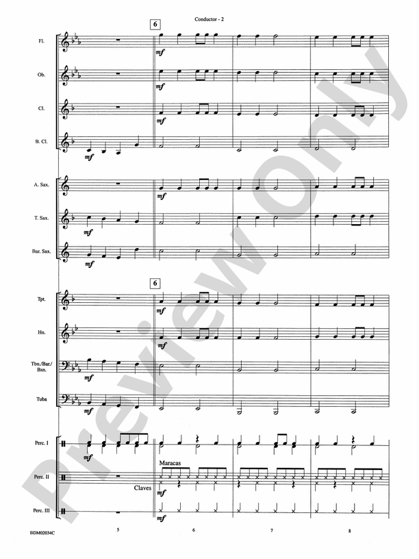 St. Nick Salsa - Concert Band Conductor Score & Parts (Digital Download)