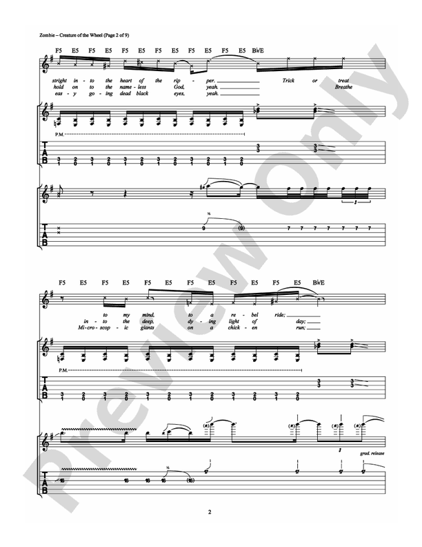 Creature of the Wheel - Guitar TAB (Digital Download)