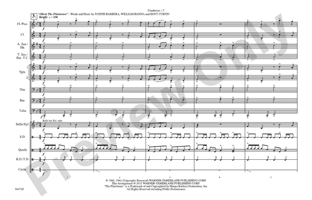 Cartoon Capers – Marching Band Conductor Score & Parts (Digital Download)