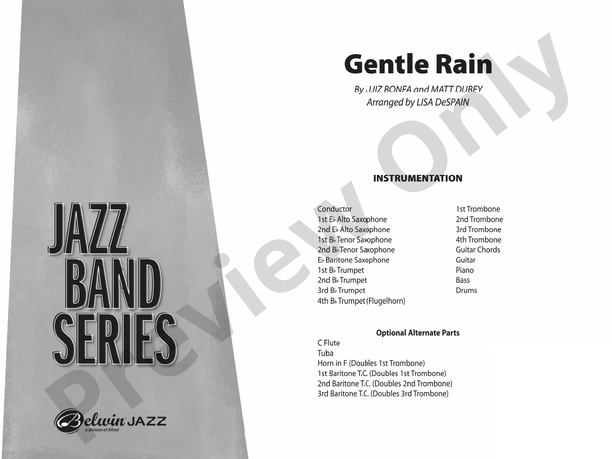 Gentle Rain (Grade 3) - Jazz Ensemble Conductor Score & Parts (Digital Download)