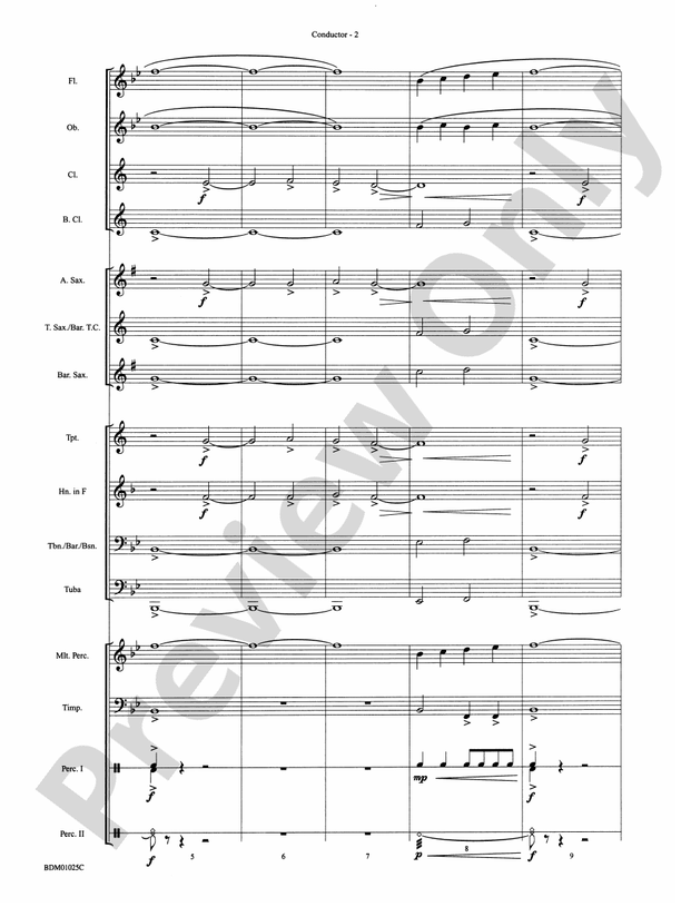Vandivere Fanfare - Concert Band Conductor Score & Parts (Digital Download)