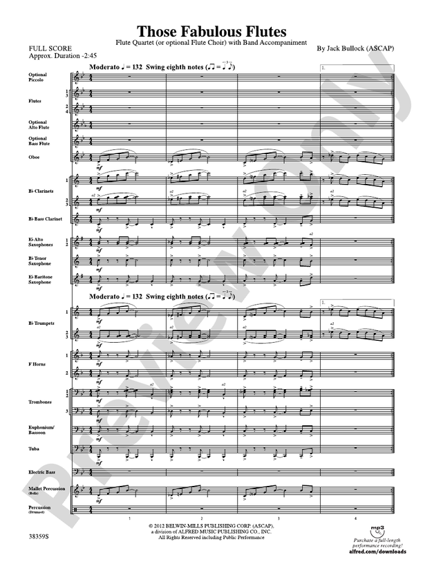 Those Fabulous Flutes - Concert Band Conductor Score & Parts (Digital Download)