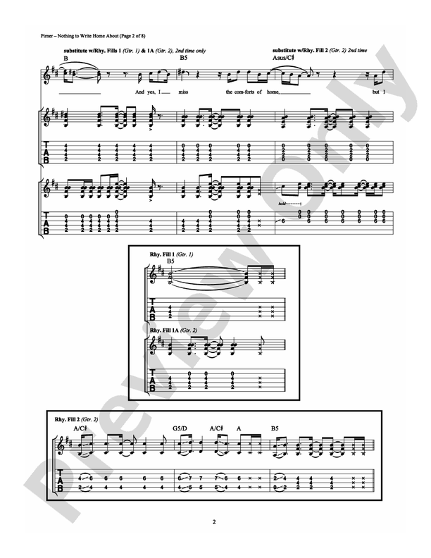Nothing to Write Home About - Guitar TAB (Digital Download)