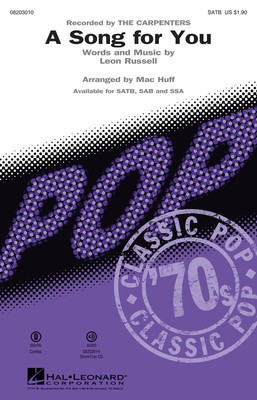 A Song for You - Leon Russell - SATB Mac Huff Hal Leonard Octavo