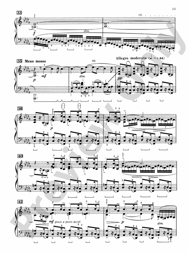 Rachmaninoff - 13 Preludes, Opus 32 - Piano (Digital Download)