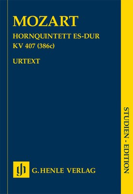 Horn Quintet in Eb major K 407 Study Score