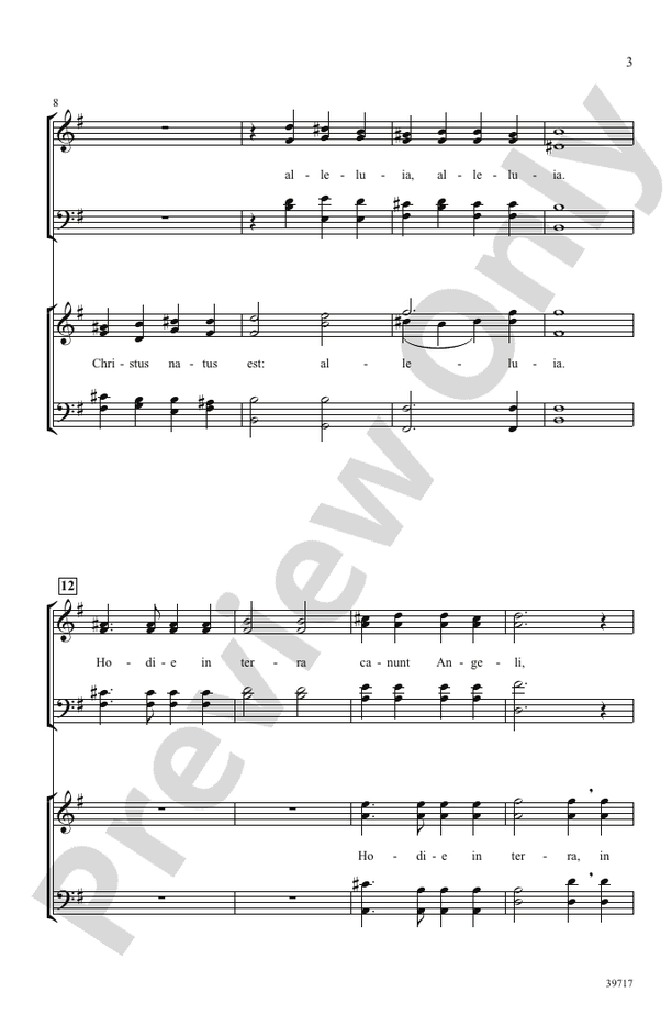 Hodie Christus Natus Est – SATB Choral Octavo (Digital Download)
