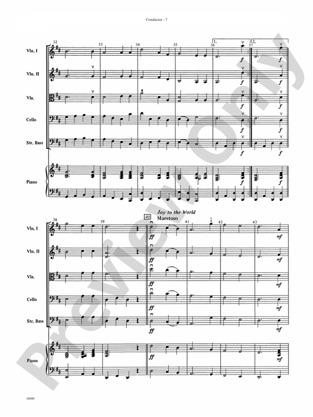 Classics for a Traditional Christmas, Level 2 – String Orchestra Conductor Score & Parts (Digital Download)