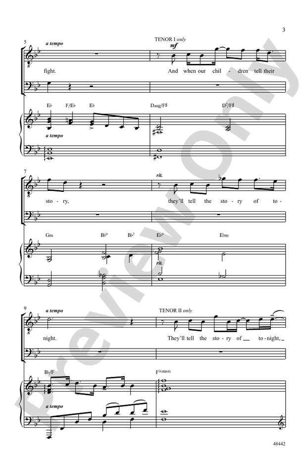 Found/Tonight – TTB Choral Octavo (Digital Download)