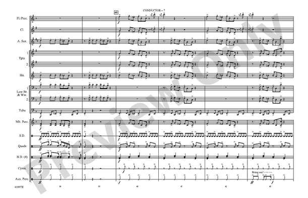 Fireball – Marching Band Conductor Score & Parts (Digital Download)