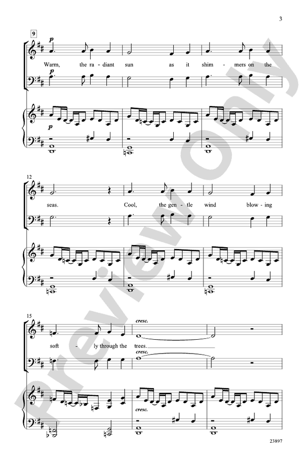 Arise (Summer Has Now Begun) – SSAB Choral Octavo (Digital Download)