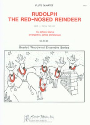 Rudolph The Red-Nosed Reindeer - 4 Flutes - Marks / Christensen - Flute Kendor Music Flute Quartet Score/Parts