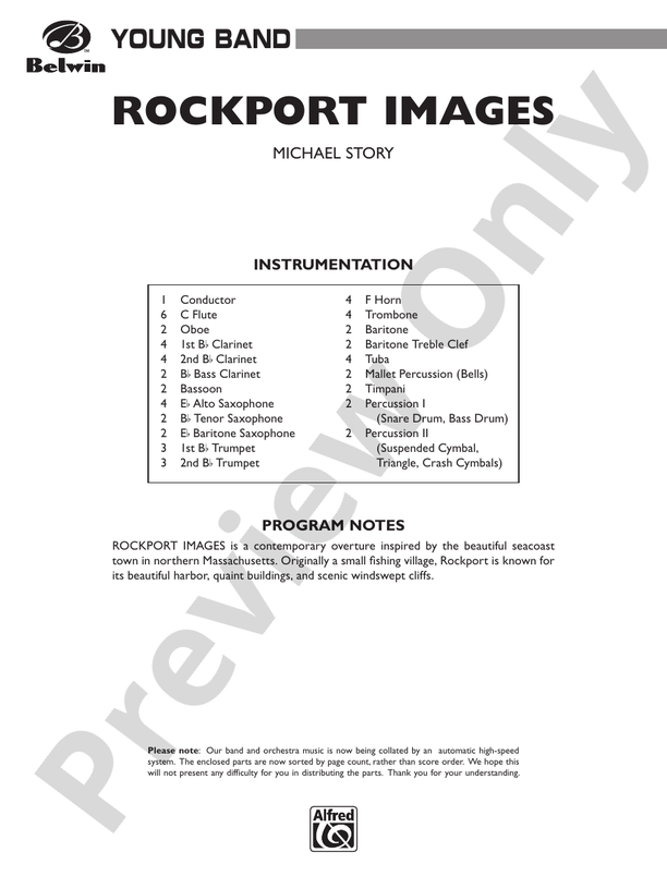 Rockport Images - Concert Band Conductor Score & Parts (Digital Download)