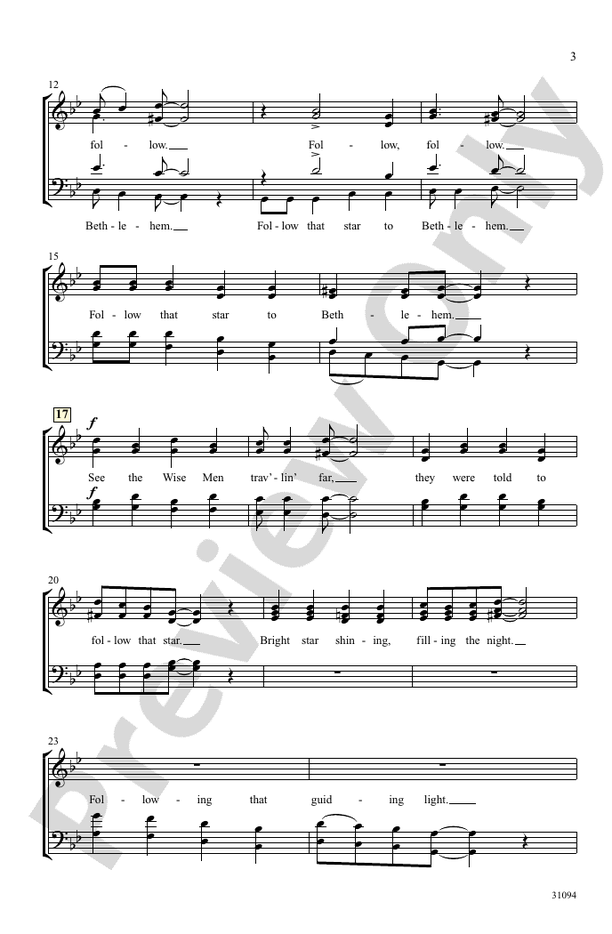 Follow That Star – SATB a cappella Choral Octavo (Digital Download)