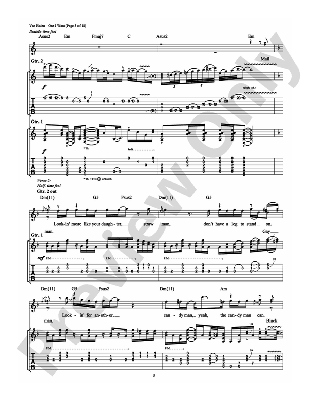 One I Want - Guitar TAB (Digital Download)