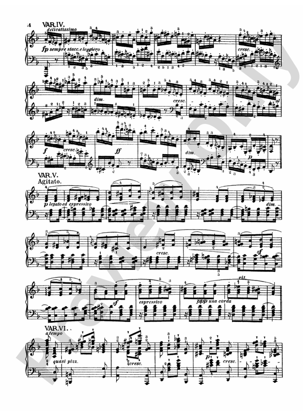 Mendelssohn - Variations Serieuses, Opus 54 - Piano Solo (Digital Download)