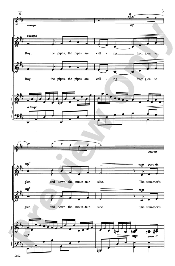Danny Boy – SSAA Choral Octavo (Digital Download)