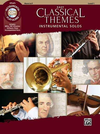 Easy Classical Themes Instrumental Solos Level 1 Book/CD - Horn - Alfred Music