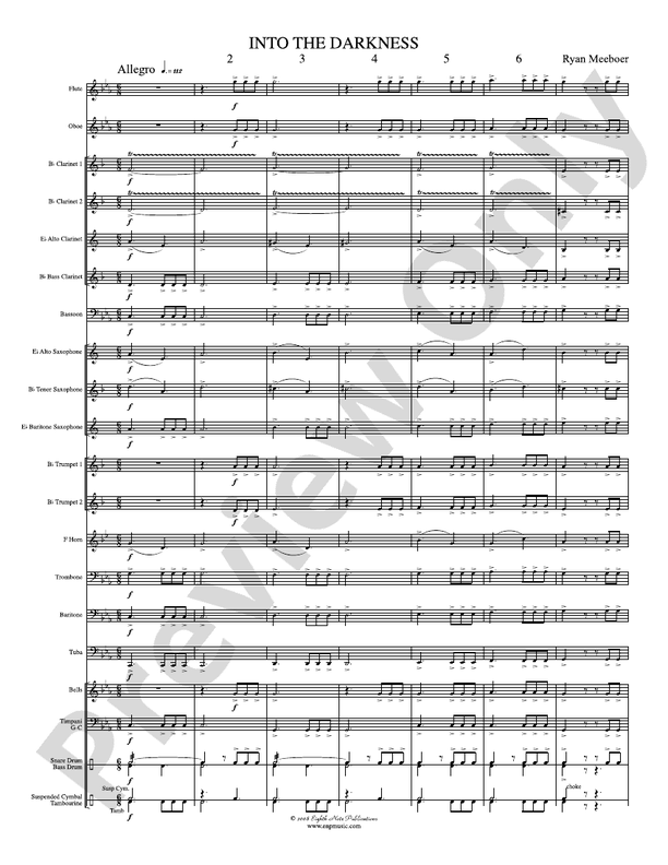 Into the Darkness - Concert Band Conductor Score & Parts (Digital Download)