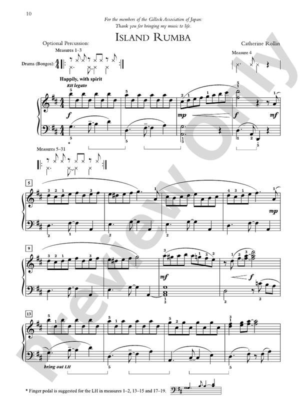Island Rumba - Piano Solo (Digital Download)