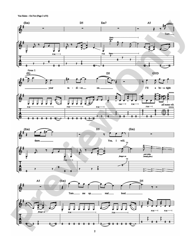 On Fire - Guitar TAB (Digital Download)