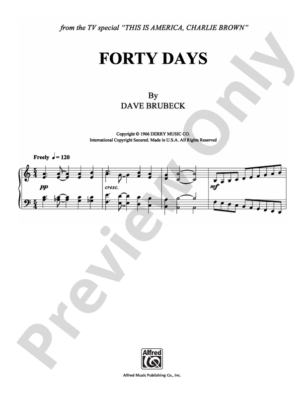 Forty Days - Piano (Digital Download)
