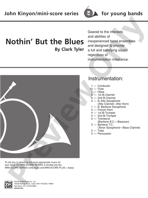 Nothin' but the Blues - Concert Band Conductor Score & Parts (Digital Download)