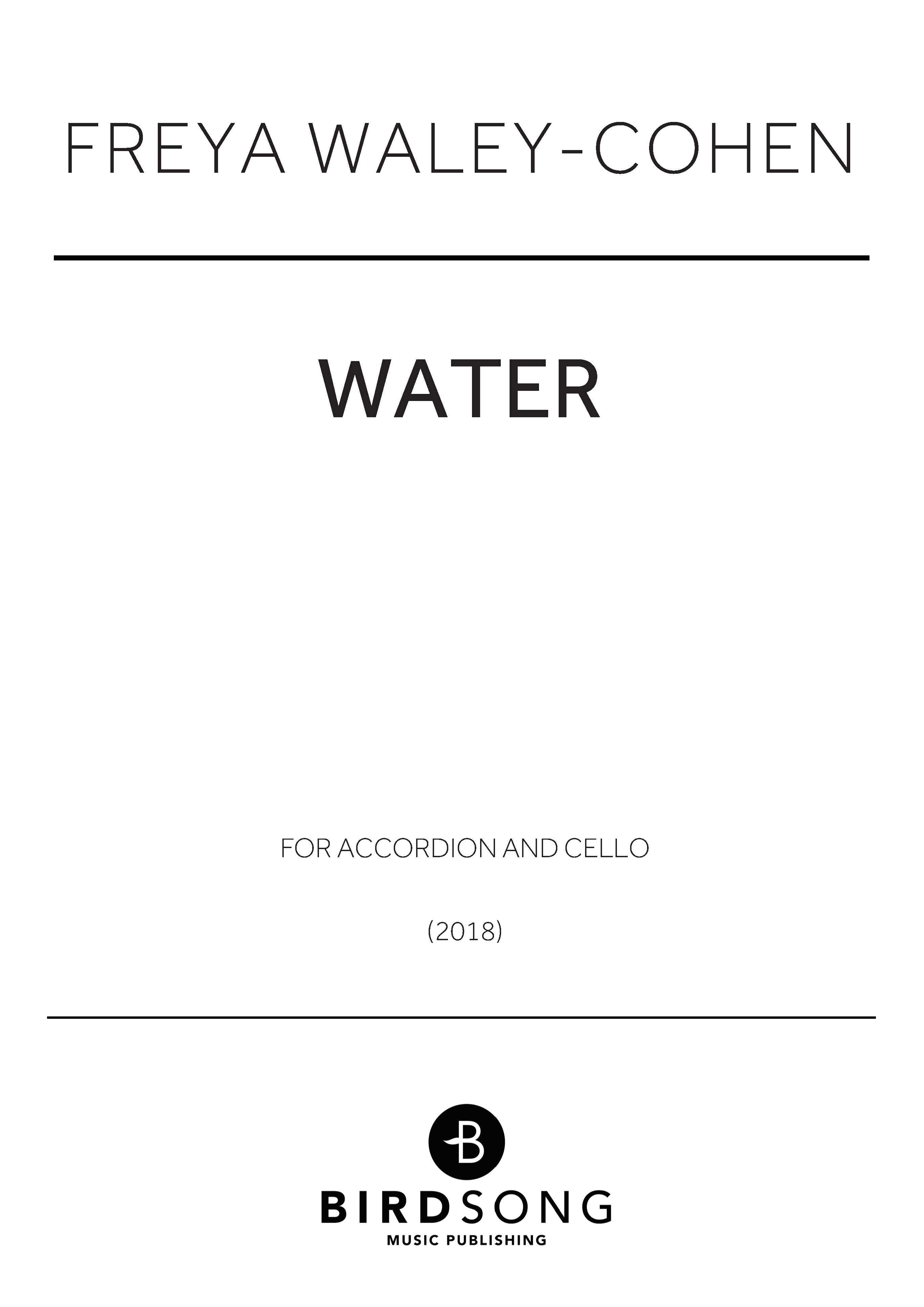 Water - Cello, Accordion Duet (Digital Download)