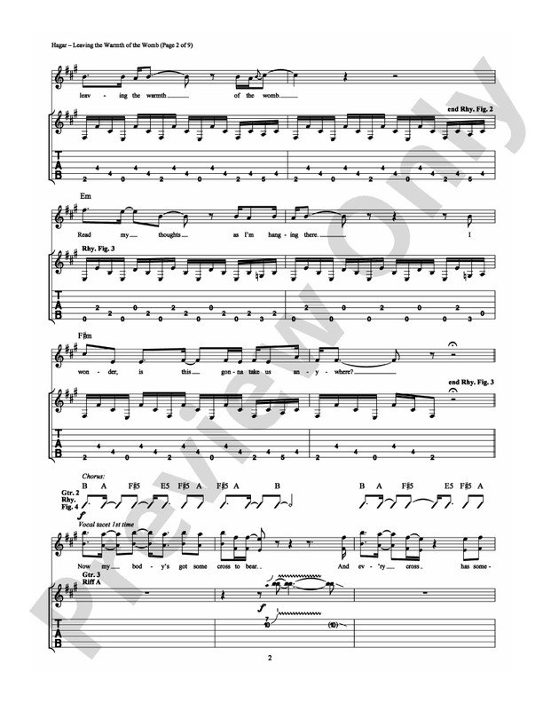 Leaving the Warmth of the Womb - Guitar TAB (Digital Download)