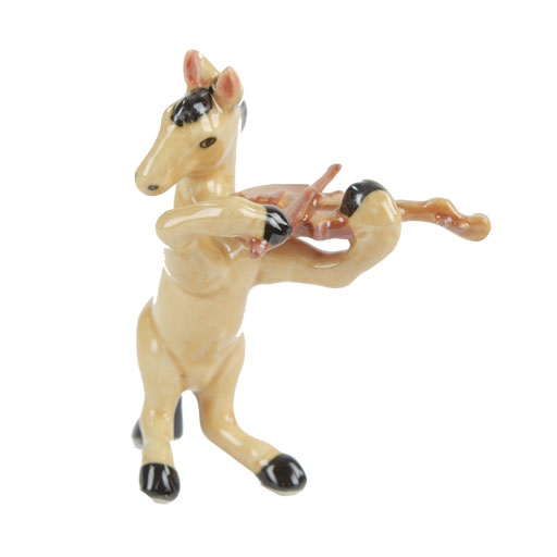 Horse Playing Violin Porcelain Figurine