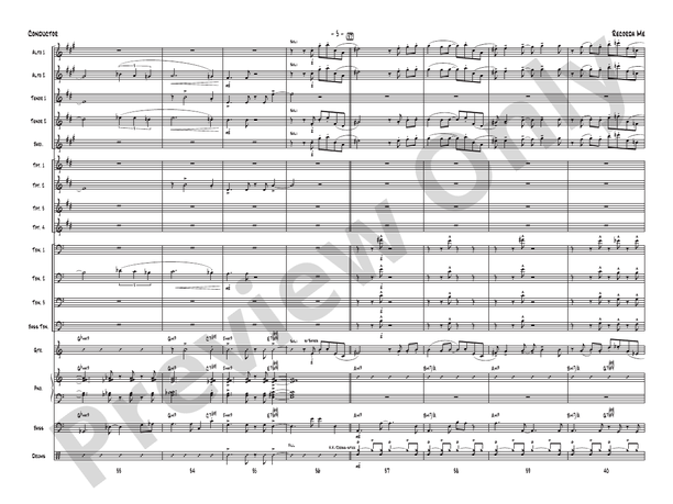 Recorda Me – Jazz Ensemble Conductor Score & Parts (Digital Download)