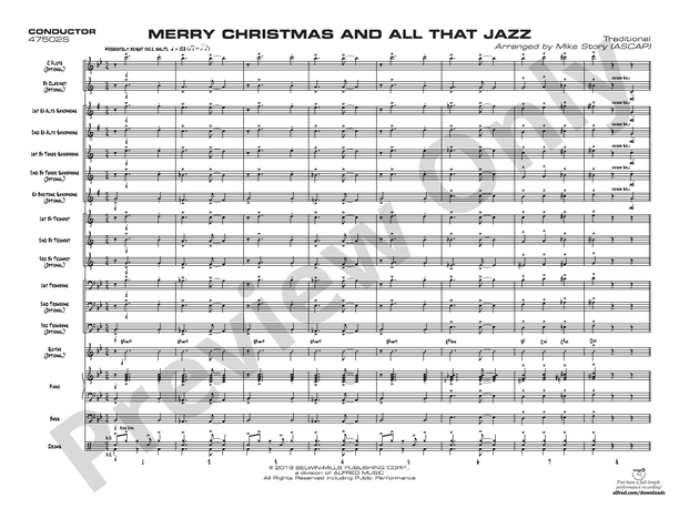 Merry Christmas and All That Jazz – Jazz Ensemble Conductor Score & Parts (Digital Download)