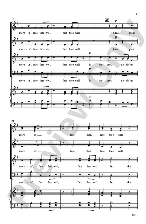 In That Great Gettin' Up Mornin'! – SATB, a cappella Choral Octavo - Digital Sheet Music Download (Digital Download)
