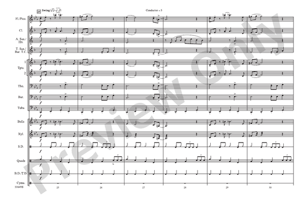 James Bond Theme (Arr. Mike Story) – Marching Band Conductor Score & Parts (Digital Download)