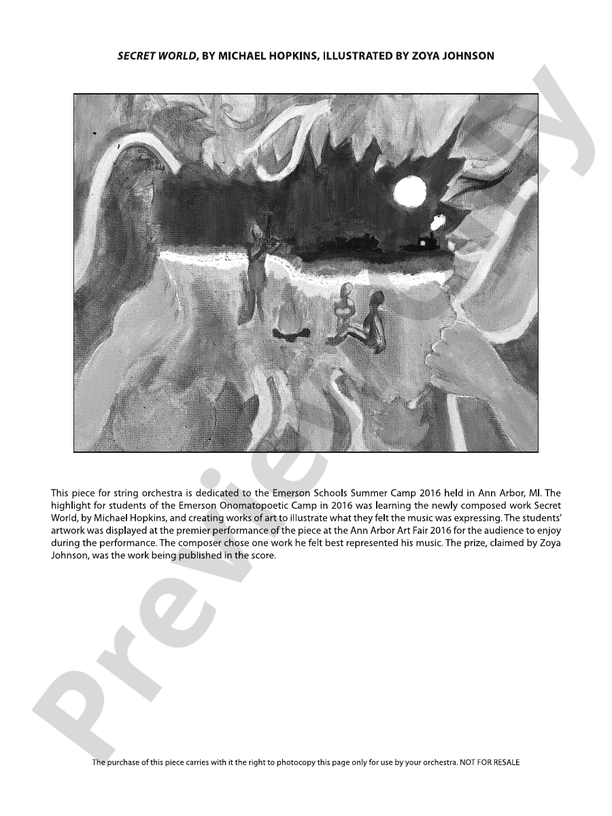 Secret World - String Orchestra Conductor Score & Parts (Digital Download)