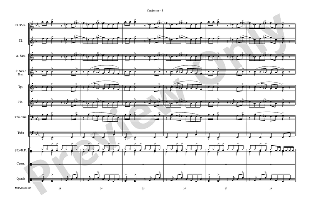 Jumpin' Jack Flash (Arr.Jerry Burns) – Marching Band Conductor Score & Parts (Digital Download)