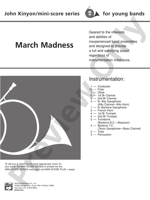 March Madness - Concert Band Conductor Score & Parts (Digital Download)