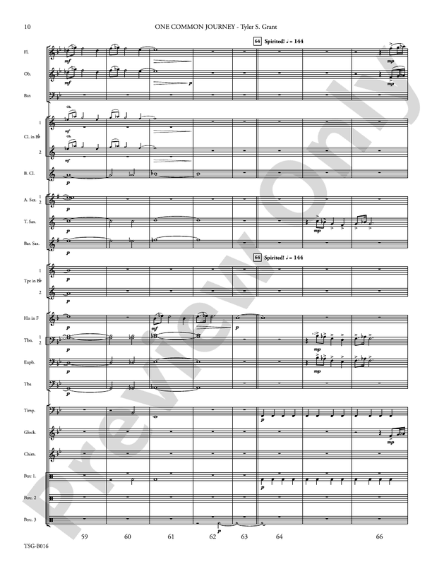 One Common Journey - Concert Band Conductor Score & Parts (Digital Download)