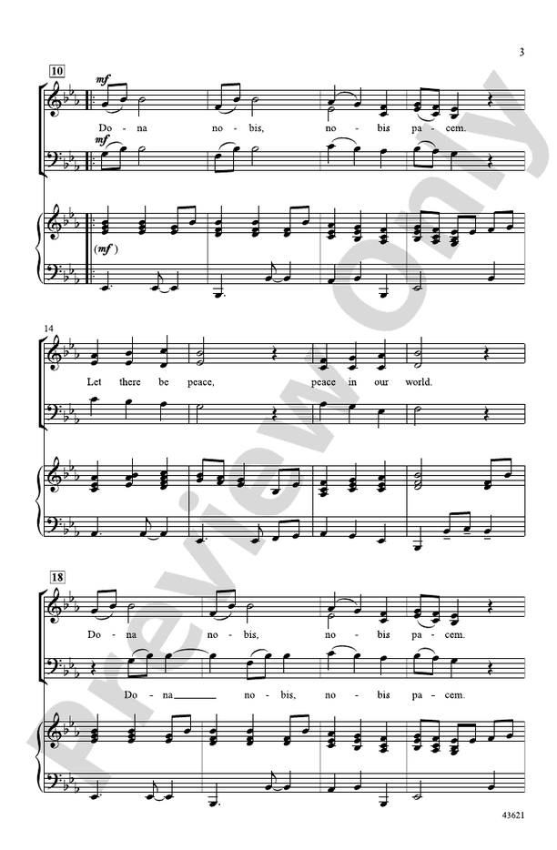 A Gospel Song of Peace - 3-Part Mixed Choral Octavo (Digital Download)