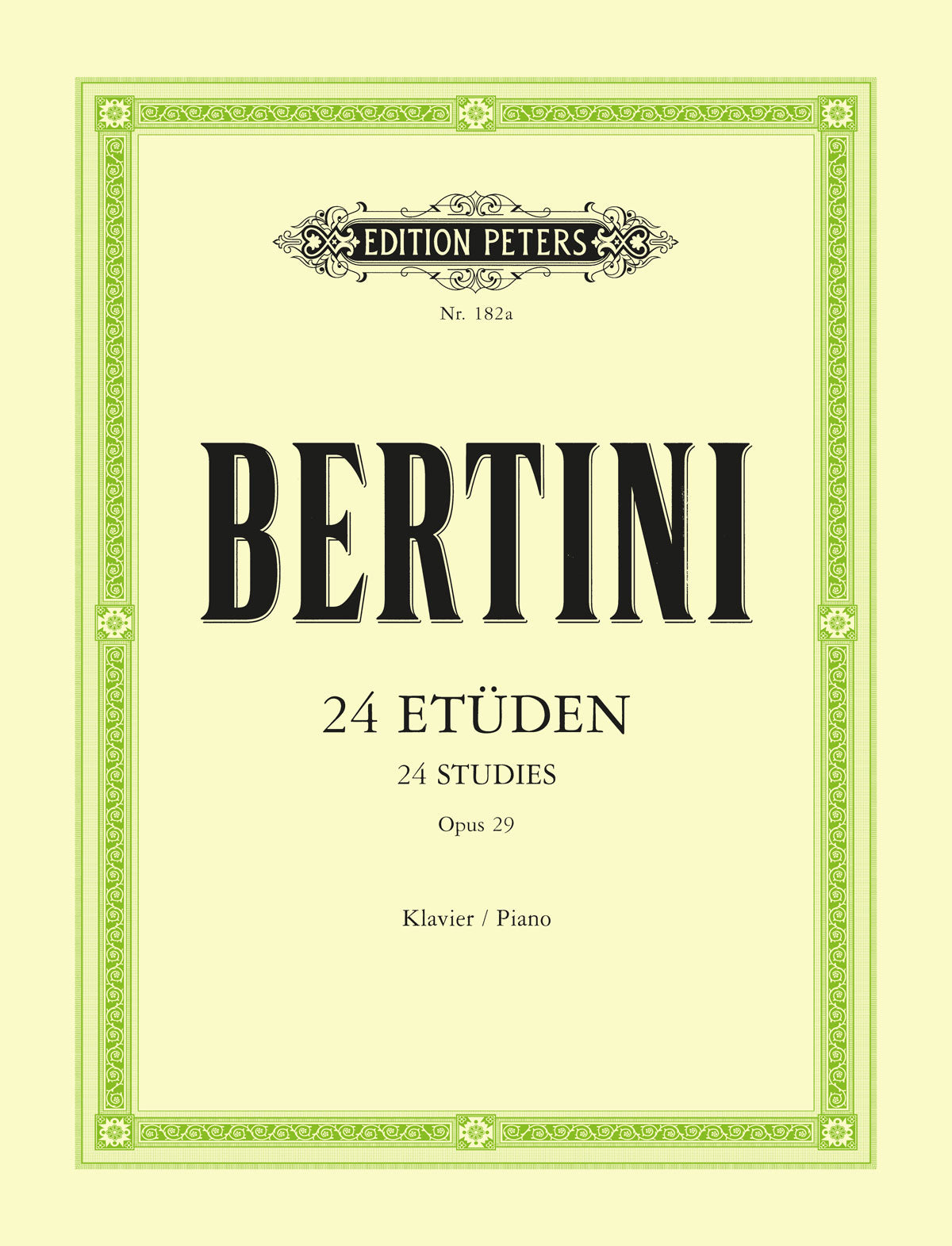Bertini - Etüde IV (from 24 Etüden, Opus 29) (EP182A) - Piano Solo (Digital Download)
