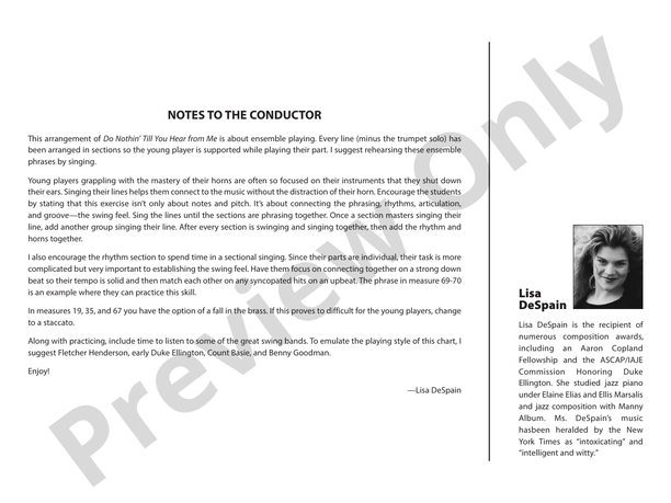 Do Nothin' Till You Hear from Me – Jazz Ensemble Conductor Score & Parts (Digital Download)