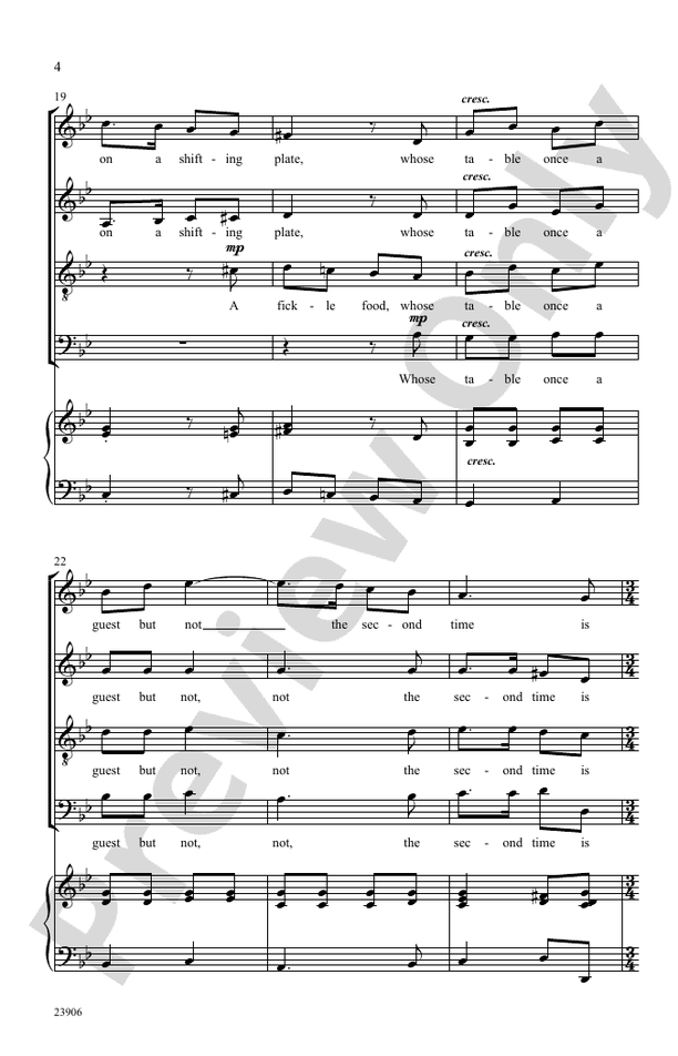 Fame Is a Fickle Food – SATB Choral Octavo (Digital Download)