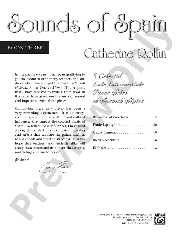 Sounds of Spain, Book 3 - Piano (Digital Download)