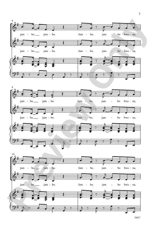 Jambo Bwana – 2-Part Choral Octavo (Digital Download)