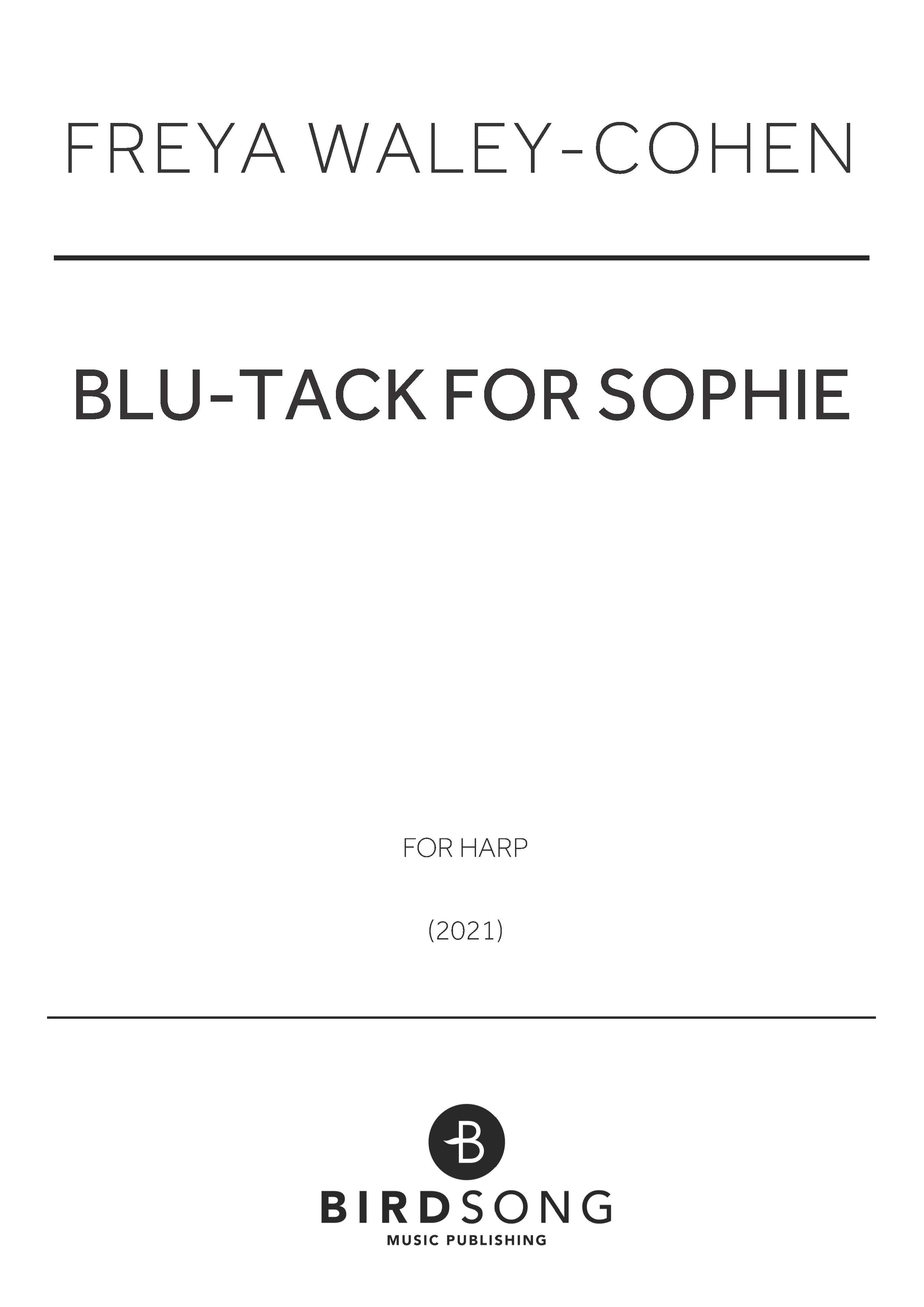Blu-Tack For Sophie - Freya Waley-Cohen - Harp (Digital Download)