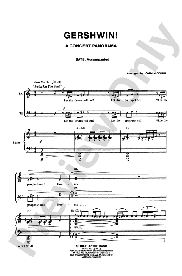 Gershwin! A Concert Panorama – SATB Choral Octavo (Digital Download)