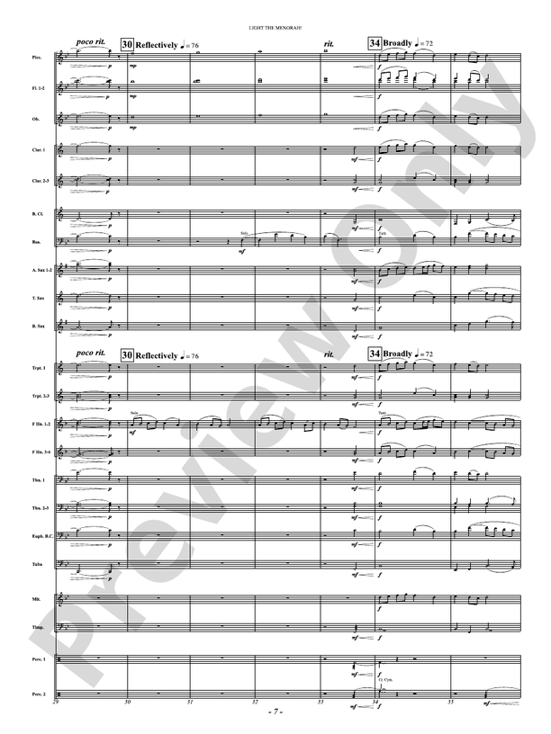 Light The Menorah! - Concert Band Conductor Score & Parts(Digital Download)
