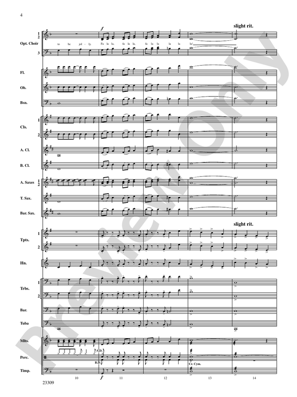 Merry Christmas to All (A Medley of Carols) - Concert Band Conductor Score & Parts (Digital Download)