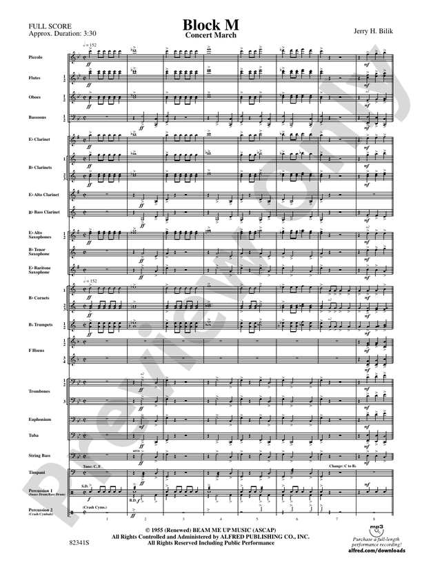 Block M - Concert Band Conductor Score & Parts (Digital Download)