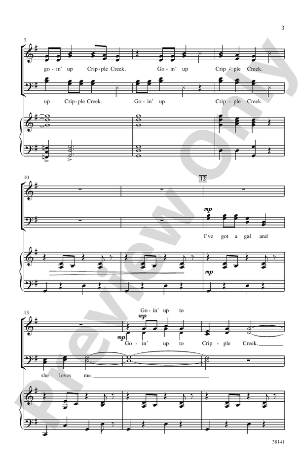 Cripple Creek – SATB Choral Octavo (Digital Download)